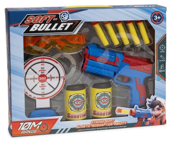 PISTOLA LANZA BALAS SOFT BULLET CAJA