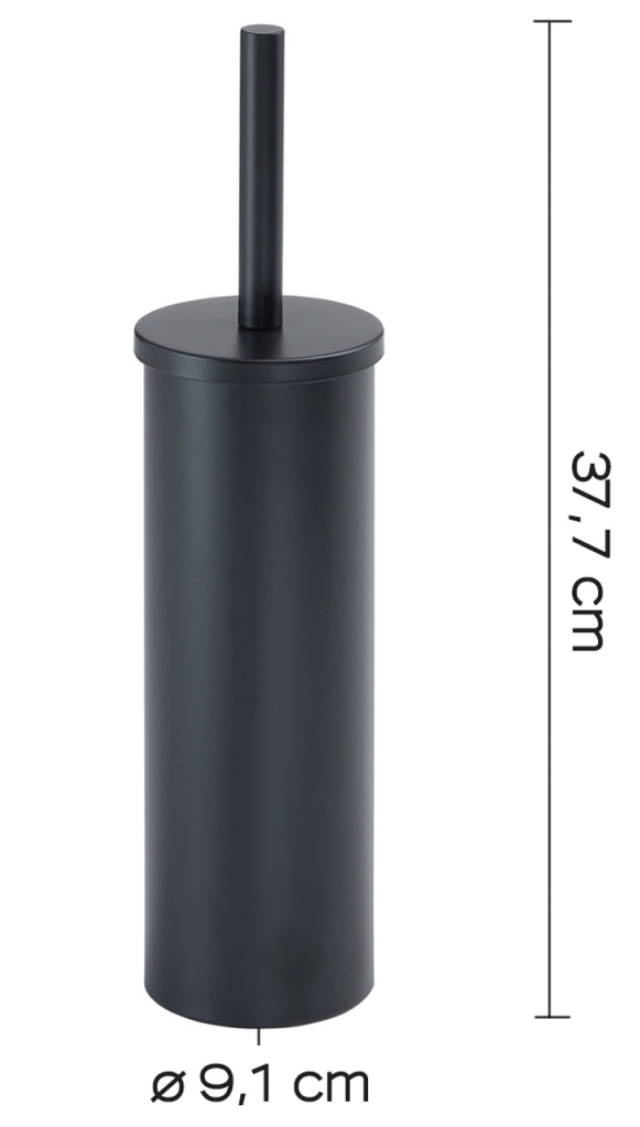 ESCOBILLERO WC METAL NEGRO