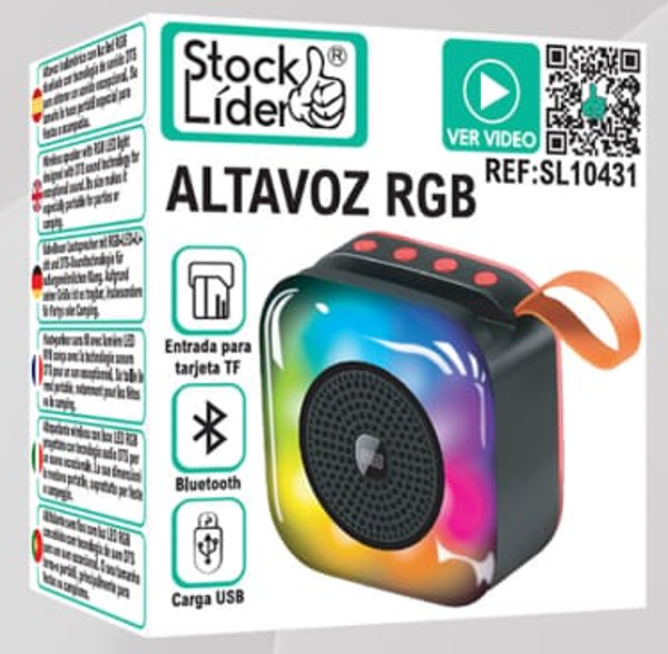 ALTAVOZ BLUETOOTH RGB STOCK LIDER