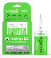 PILAS R14/C RECARGABLES TIPO C 2ud DIGIVOLT
