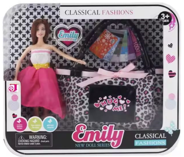MUÑECA ACCESORIOS VESTIDOS CAJA