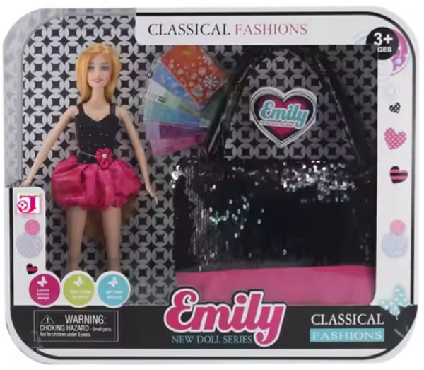 MUÑECA ACCESORIOS VESTIDOS CAJA