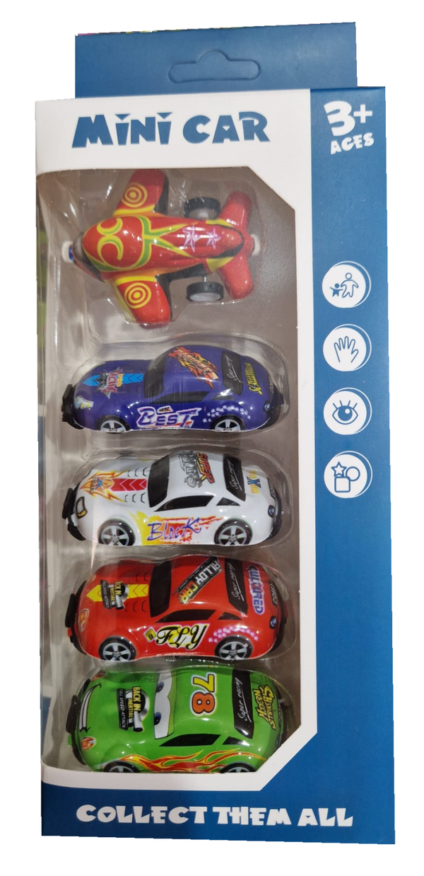 COCHES METAL MINI CAR 5ud CAJA