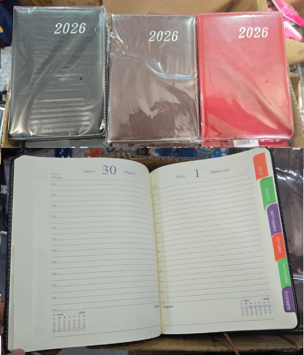 AGENDA AÑO 2026 1/4 TAPA ACOLCHADA