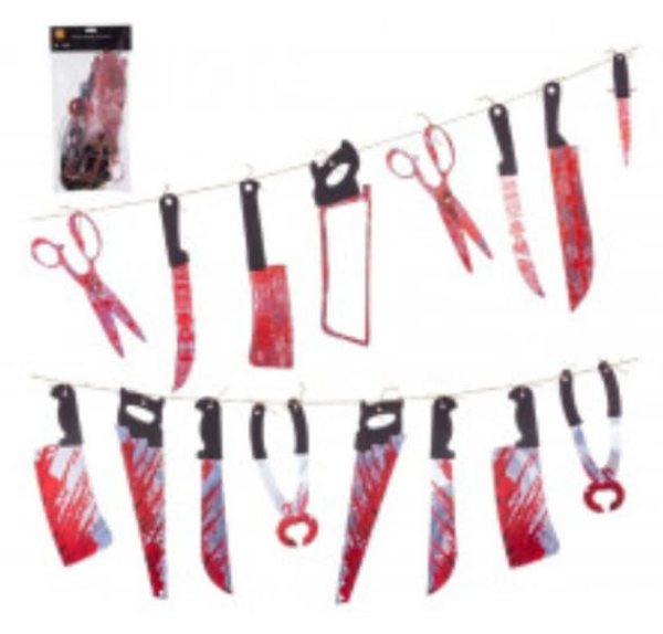 GUIRNALDA CUCHILLOS HALLOWEEN 3m