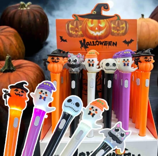 BOLIGRAFO HALLOWEEN LUZ EXPOSITOR (36)