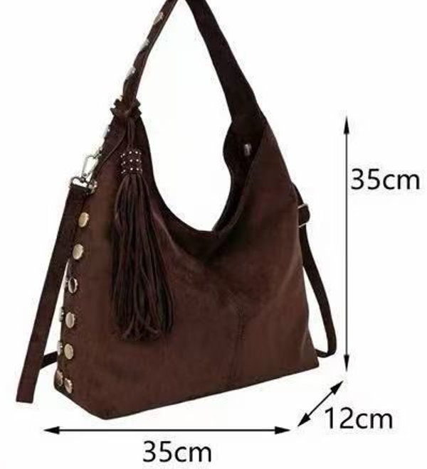 BOLSO SACO MATERIAL TACHUELAS 35x35cm