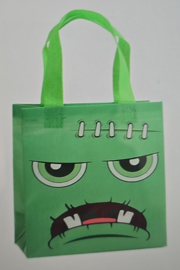BOLSA CARAMELOS VERDE HALLOWEEN 20x20cm