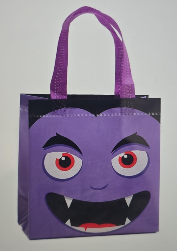 BOLSA CARAMELOS MORADA HALLOWEEN 20x20cm