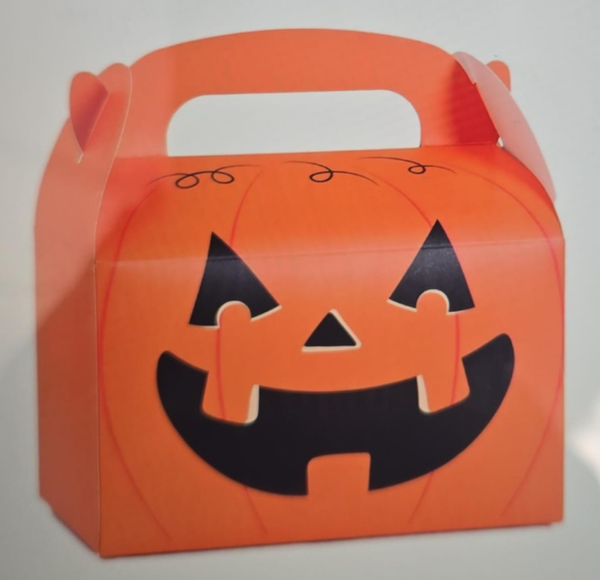 CAJA CARTON NARANJA 3ud HALLOWEEN 16x9x16cm
