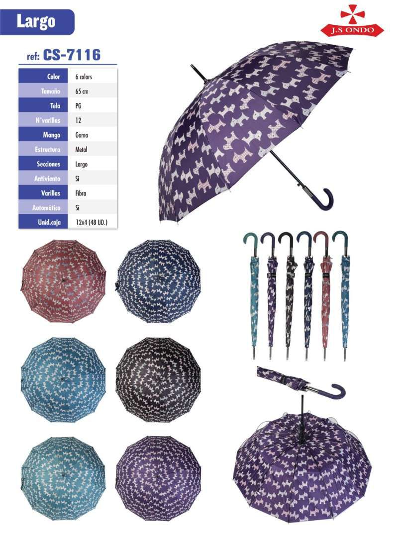 PARAGUAS SRA. 16VARILLAS ESTAMPADO