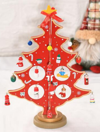 ARBOL NAVIDAD MADERA CON FIGURAS