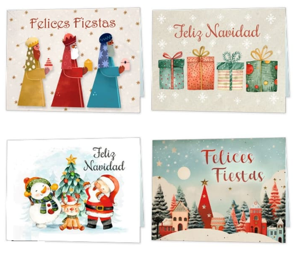 TARJETA MINI FELICITACION NAVIDAD