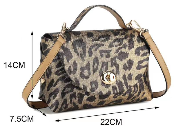 -BOLSO RECTANGULAR CIERRE LEOPARDO 22x14cm
