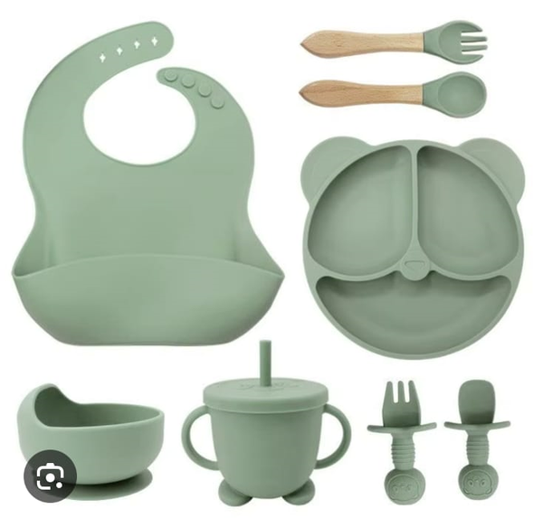 SET DESAYUNO SILICONA BEBE 2SURTIDOS