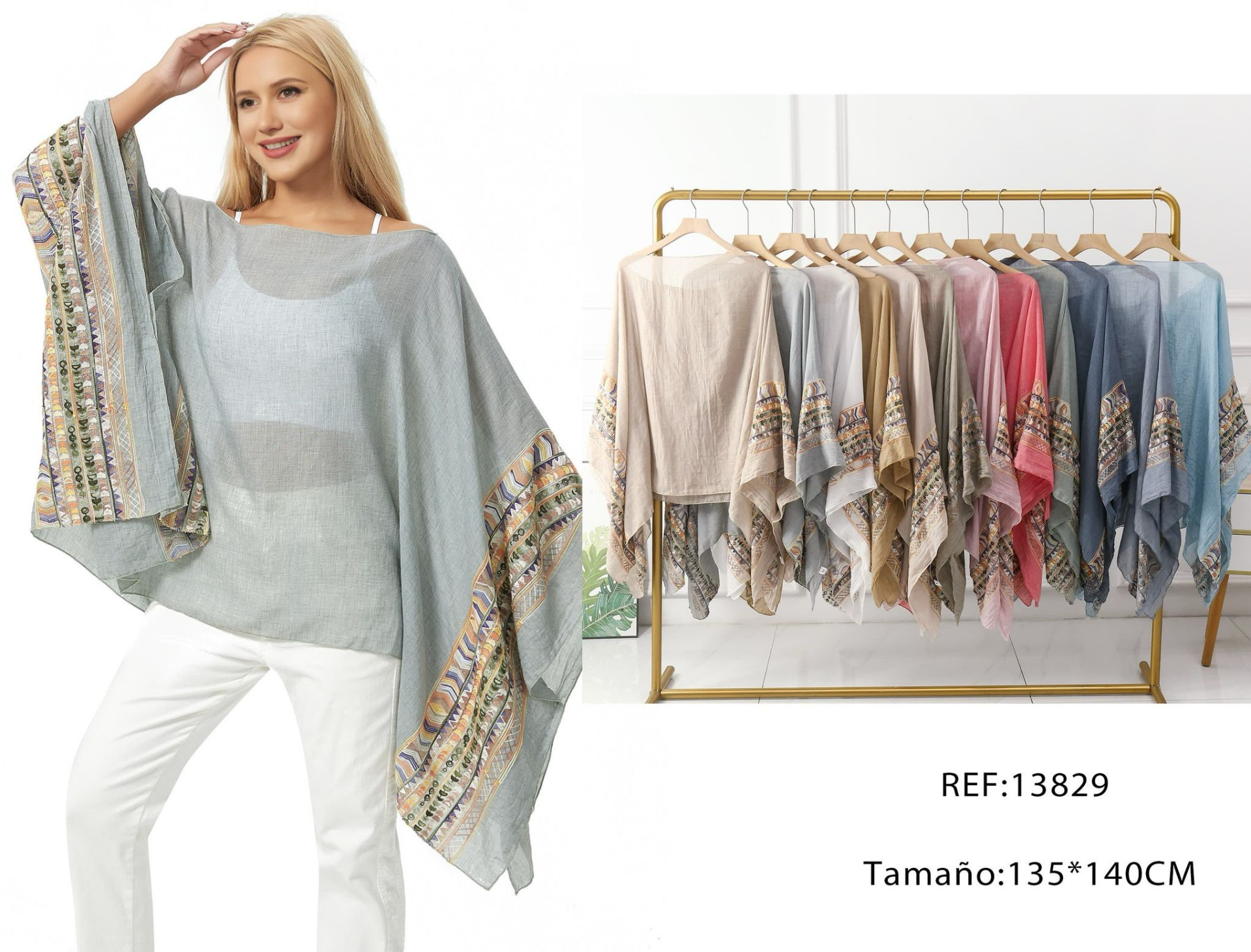 KAFTAN CORTO DECORADO