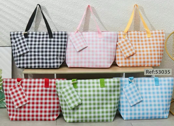 BOLSO PLAYA DECORADO 56x36cm
