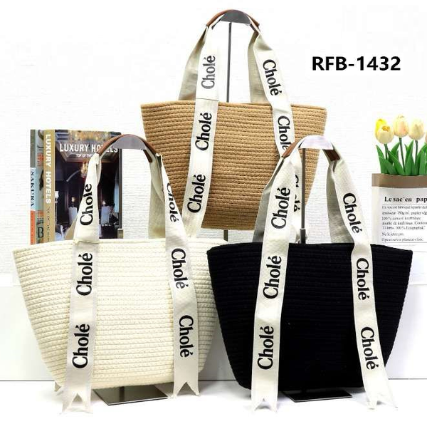 BOLSO PLAYA MIMBRE CINTA 43x26cm