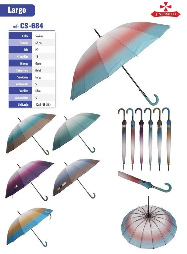 PARAGUAS SRA. ESTAMPADO 16VARILLAS
