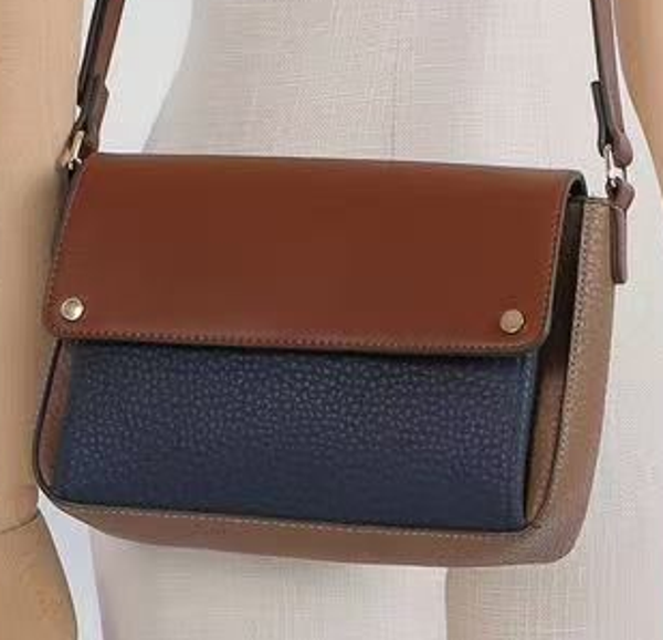 BOLSO BANDOLERA BICOLOR 25x18cm