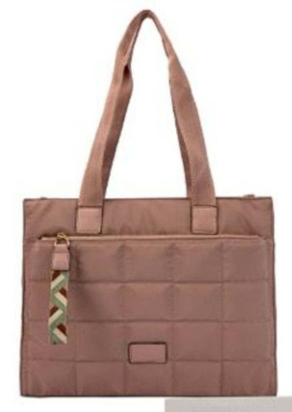 BOLSO ACOLCHADO PESPUNTES 40x31cm
