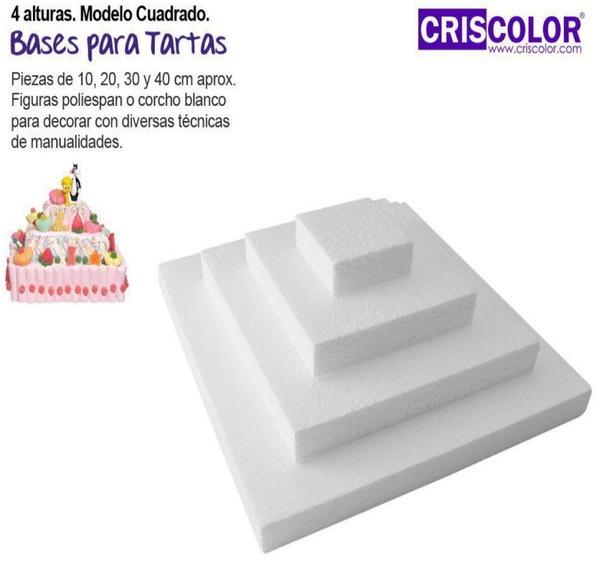 BASE TARTA CORCHO CUADRADA 30cm