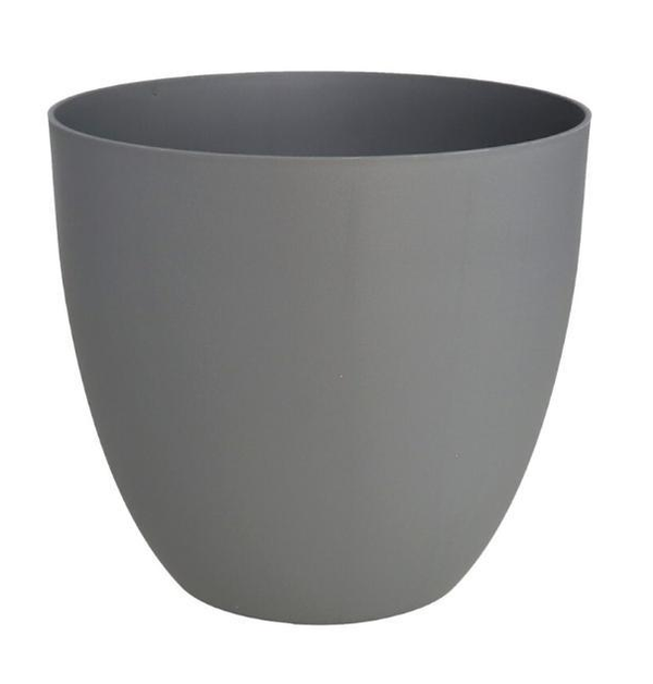 MACETERO PLASTICO PLATEADO 18cm