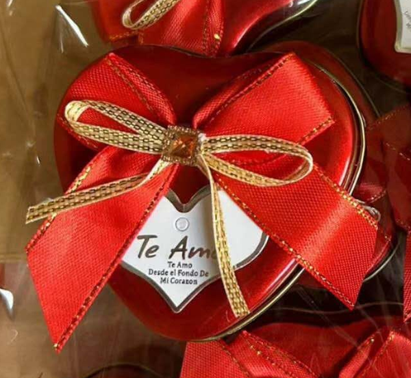 CAJITA METAL ROJA CORAZON