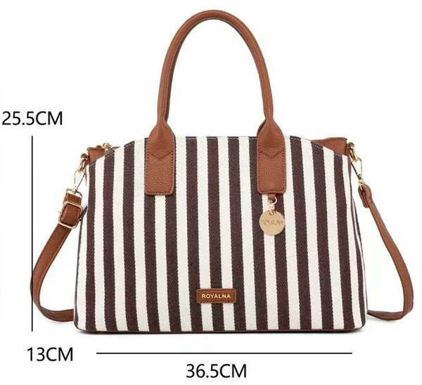 BOLSO RECTANGULAR RAYADO 37x26cm