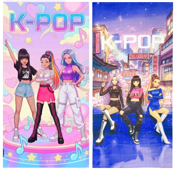 TOALLA PLAYA K-POP MICROFIBRA 140x70cm