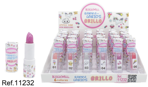 BARRA LABIOS BRILLO 6COLORES (24)