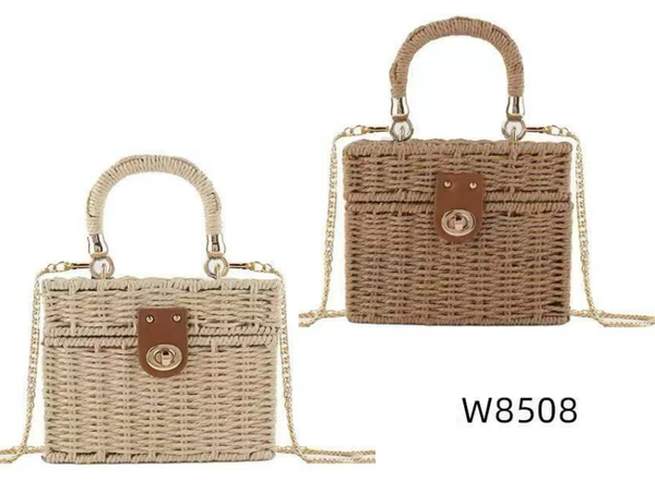 -BOLSO MALETA MIMBRE RIGIDO CIERRE 19x14cm