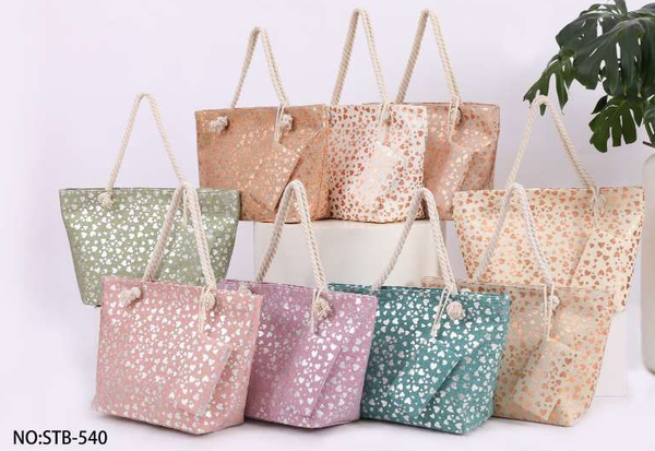 BOLSO PLAYA DECORADO 58x40cm