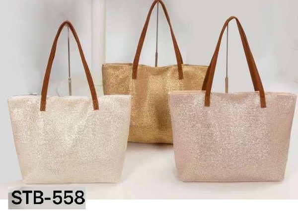 BOLSO PLAYA LISO BRILLO 52x33cm