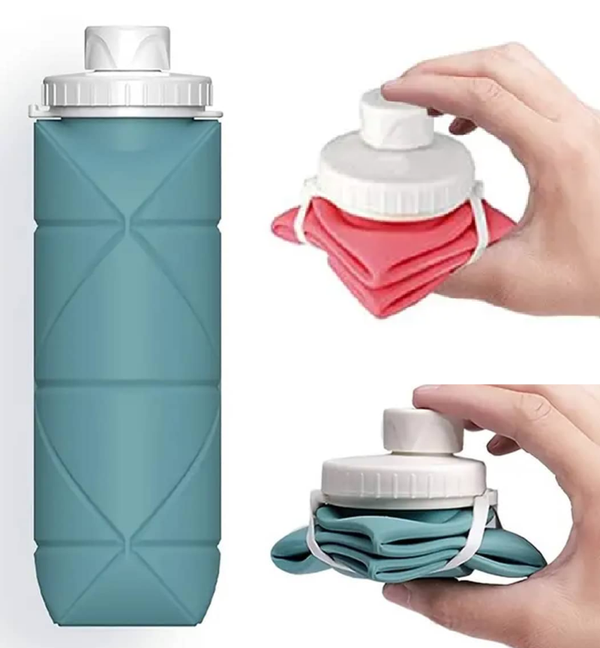 BOTELLA PLEGABLE SILICONA 600ml