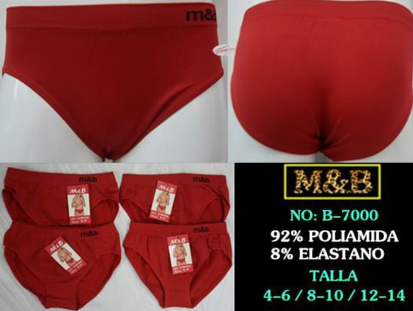 BRAGUITA INF. LYCRA ROJA (12)