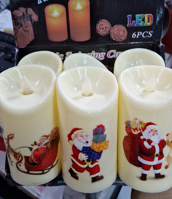 VELA LED EFECTO LLAMA PAPA NOEL 12cm (6)