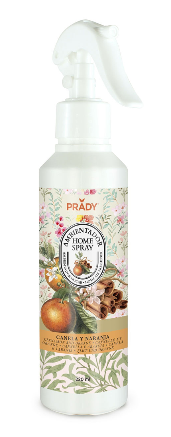 AMBIENTADOR SPRAY PRADY CANELA Y NARANJA 220ml