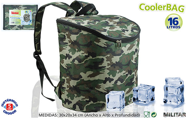 MOCHILA NEVERA CAMUFLAJE 16litros