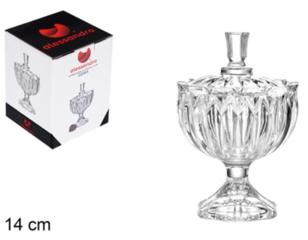 BOMBONERA CRISTAL GEMA 14cm
