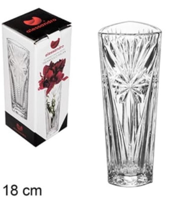 FLORERO CRISTAL TRIANGULO MILAN 18cm