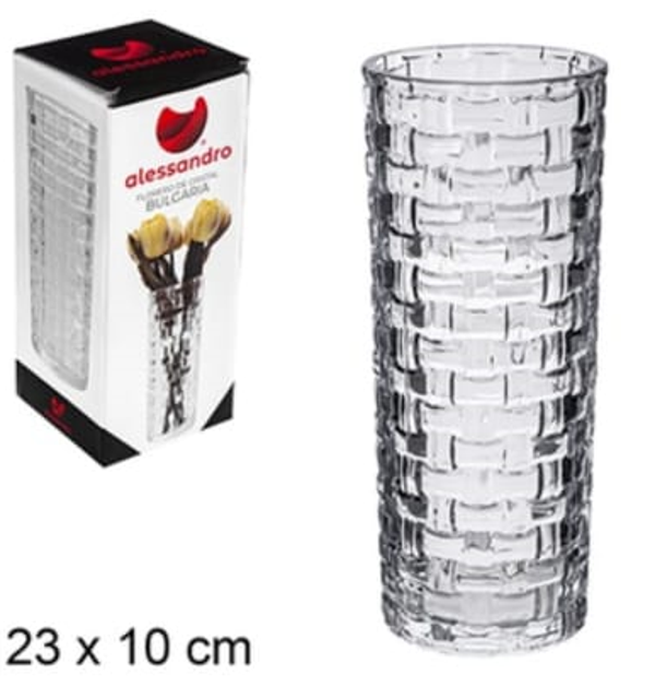 FLORERO CRISTAL BULGARIA 23cm