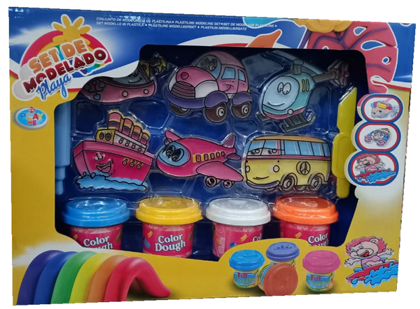 SET MODELADO PLASTILINA 12pz CAJA 35x25cm