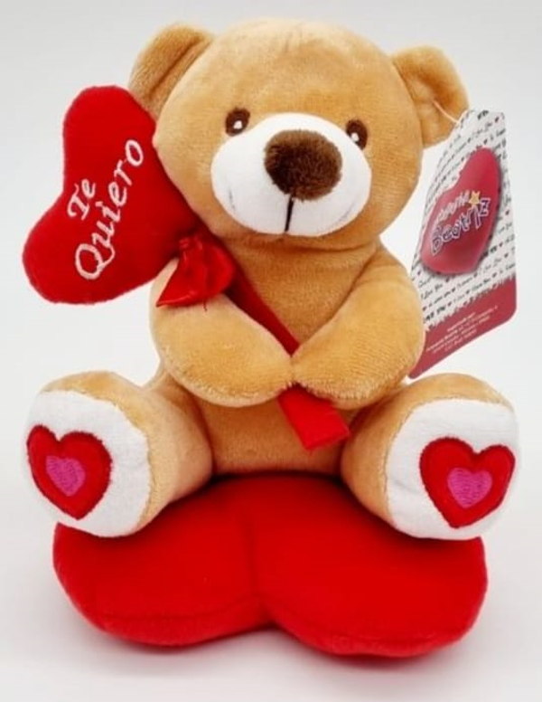 OSO PELUCHE SAN VALENTIN BASE CORAZON 22cm