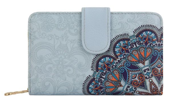 CARTERA SRA. ALARGADA DECORADA 16x10cm