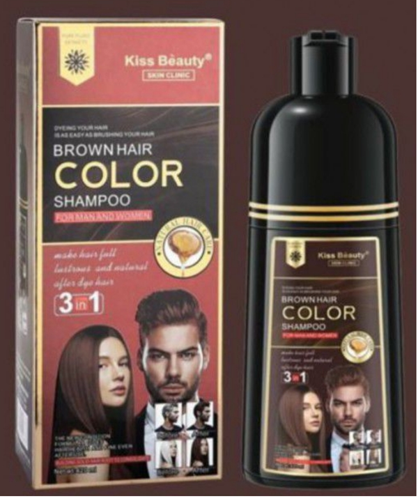CHAMPU COLOR MARRON KISS BEAUTY 420ml
