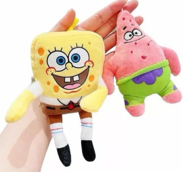 PELUCHE BOB ESPONJA/PATRICIO COLGAR 18cm