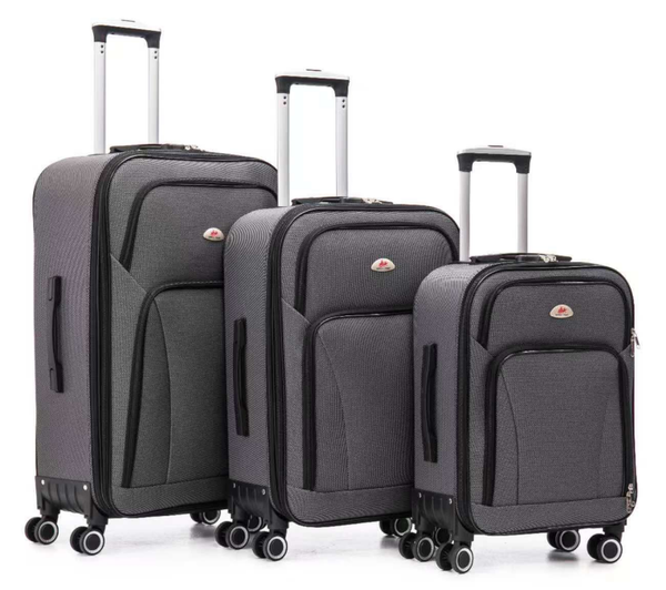 MALETAS VIAJE TELA LISA SET3 PIEZAS