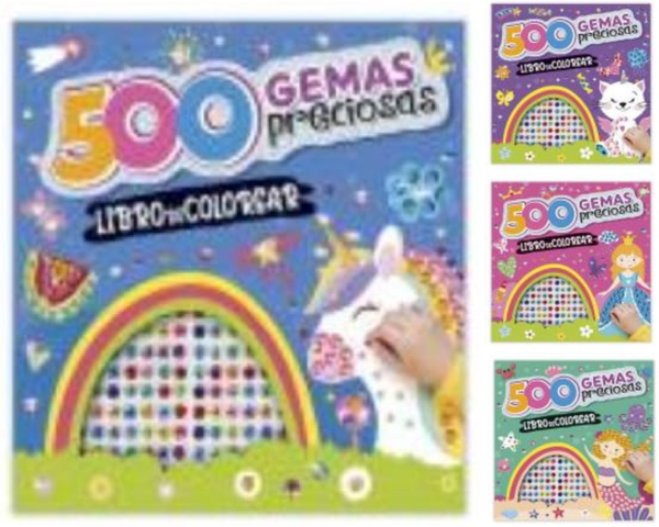 LIBRO COLOREAR SET GEMAS SALDAÑA