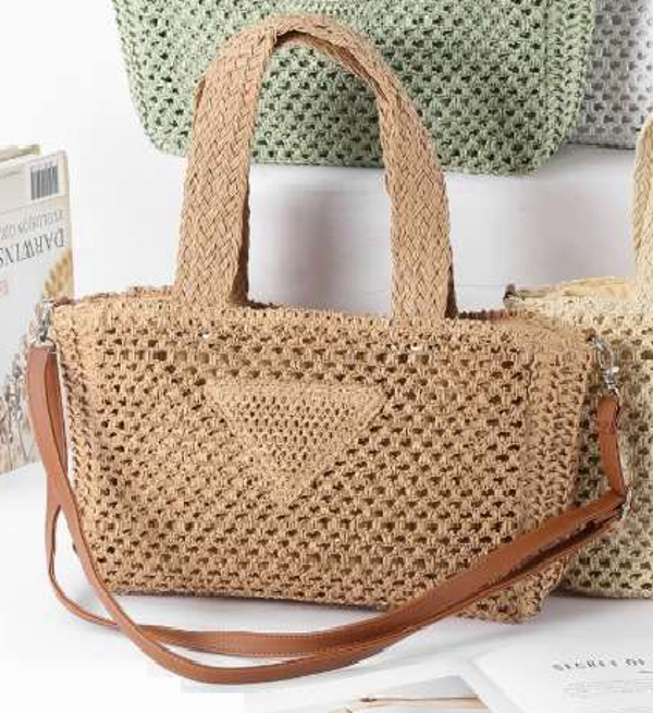 -BOLSO RECTANGULAR RATTAN CALADO 33x18cm